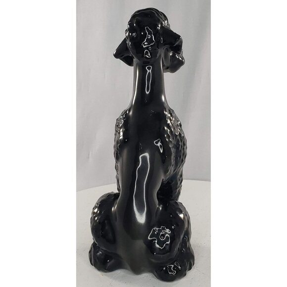 Hutschenreuther Black Poodle Figurine Sitting Hans Achtziger Germany Vintage - Picture 4 of 9